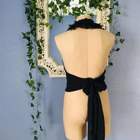 Black Ruffled Vest - Picture 2 of 7